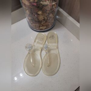Tory Burch Clear Mini Miller Jelly Thong Sandals Size 8